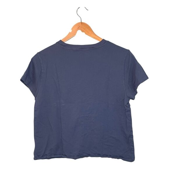 American Eagle Butterfly Graphic Tee Blue Soft Cotton Knit M - Picture 2 of 5